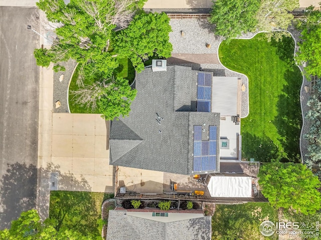 view from above of property