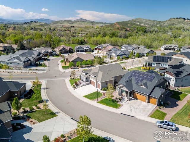 4843 Mariana Hills Cir, Loveland, CO 80537 - aerial perspective of suburban area featuring a mountain backdrop