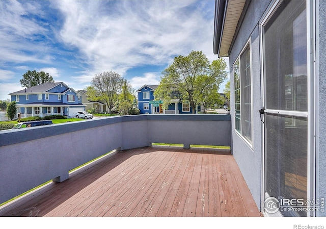 3742 Florentine Cir, Longmont, CO 80503 - wooden terrace with a residential view