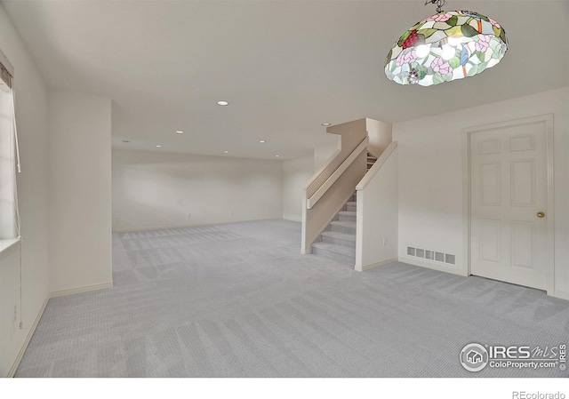 3742 Florentine Cir, Longmont, CO 80503 - carpeted foyer with stairway, baseboards, and recessed lighting