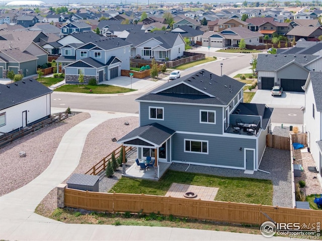 aerial perspective of suburban area
