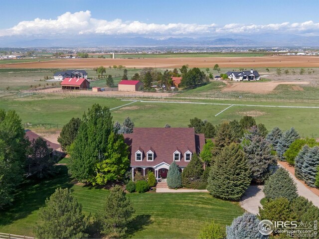 aerial view of sparsely populated area