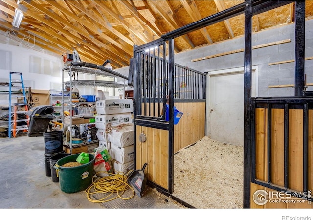 view of horse barn