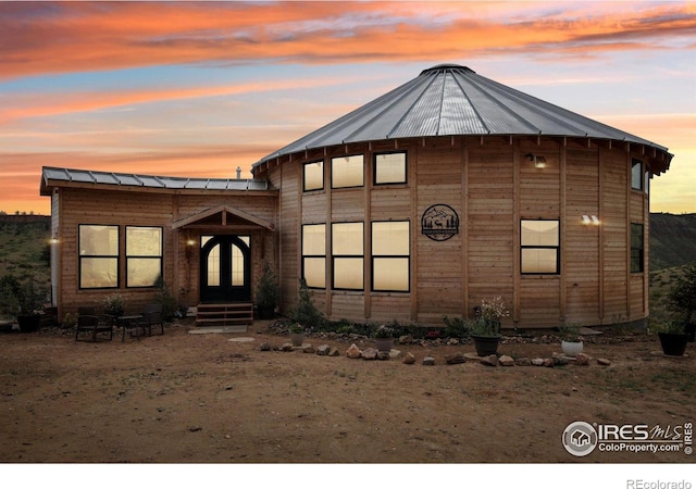 2118 Dry Creek Dr, Lyons, CO 80540 - view of front of home with metal roof