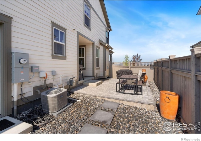 97 Westerly Blvd, Erie, CO 80516 - view of patio featuring central AC unit and a fenced backyard