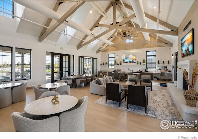 97 Westerly Blvd, Erie, CO 80516 - common area with high vaulted ceiling and beamed ceiling