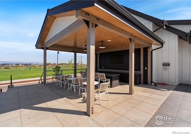 97 Westerly Blvd, Erie, CO 80516 - view of patio with a gazebo and a ceiling fan