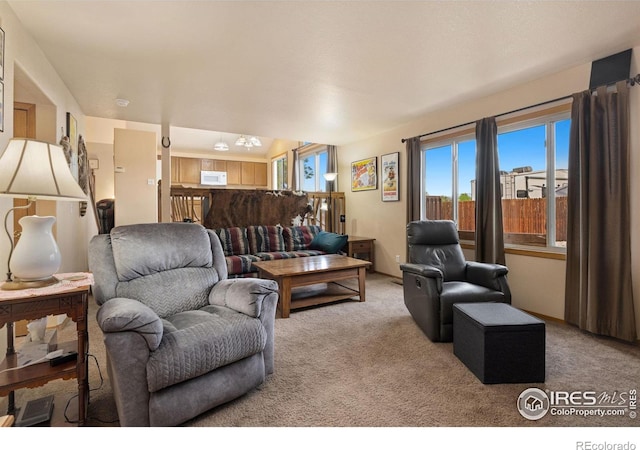 3949 Willowood Ave, Loveland, CO 80538 - living area with light colored carpet