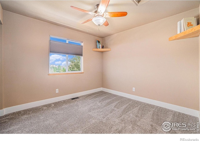 8962 Smoke Signal Way, Wellington, CO 80549 - carpeted spare room with a ceiling fan and baseboards