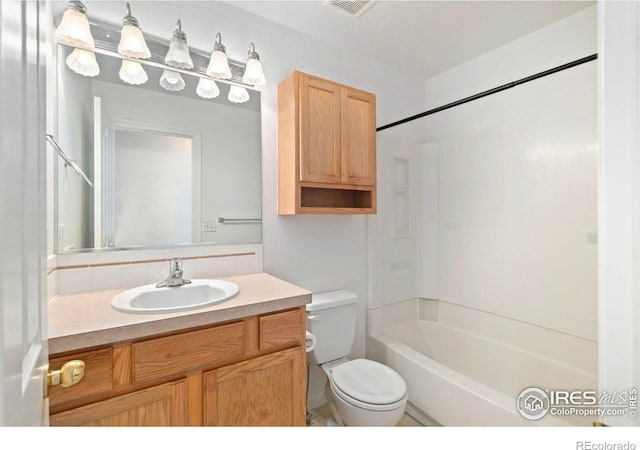 1014 Andrews Peak Dr Unit B107, Fort Collins, CO 80521 - full bath with backsplash, toilet, vanity, and tub / shower combination