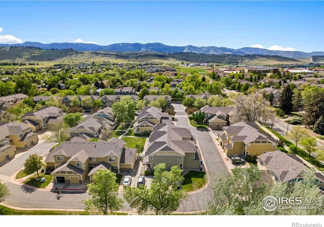 1014 Andrews Peak Dr Unit B107, Fort Collins, CO 80521 - aerial view of residential area with a mountain backdrop