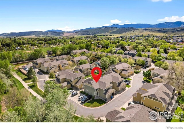 1014 Andrews Peak Dr Unit B107, Fort Collins, CO 80521 - aerial perspective of suburban area featuring mountains