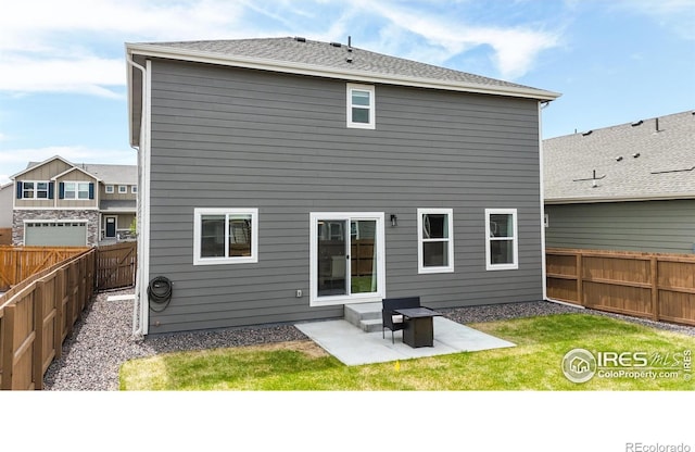 back of property featuring a patio area