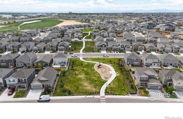 aerial view of residential area