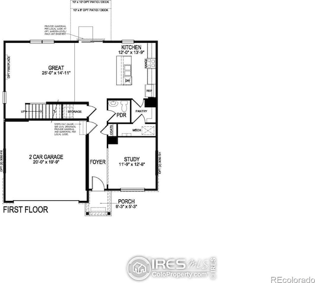 332 Hummingbird Ln, Johnstown, CO 80534 - floor plan / room layout