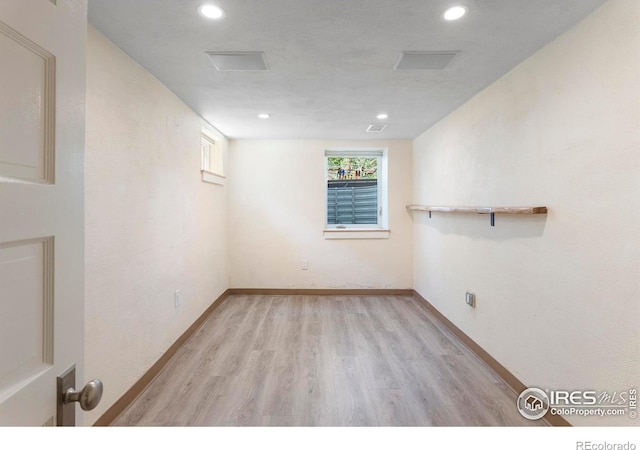 721 9th St, Boulder, CO 80302 - spare room with light wood finished floors, recessed lighting, and baseboards