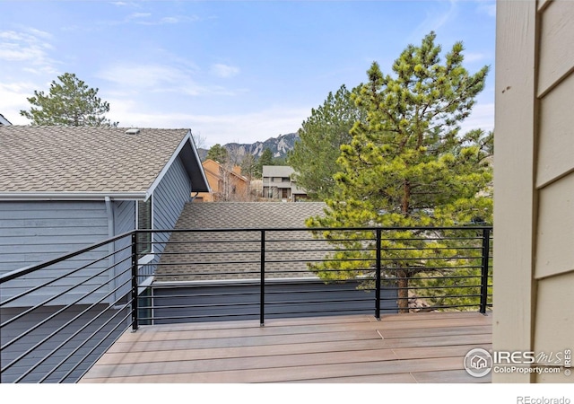 3075 Galena Way, Boulder, CO 80305 - wooden terrace with a mountain view