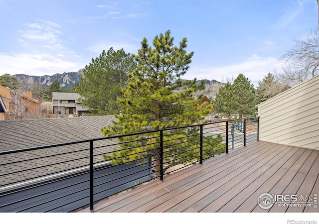 3075 Galena Way, Boulder, CO 80305 - wooden terrace featuring a mountain view