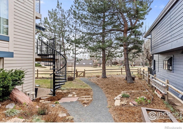 3075 Galena Way, Boulder, CO 80305 - view of yard with stairs and fence