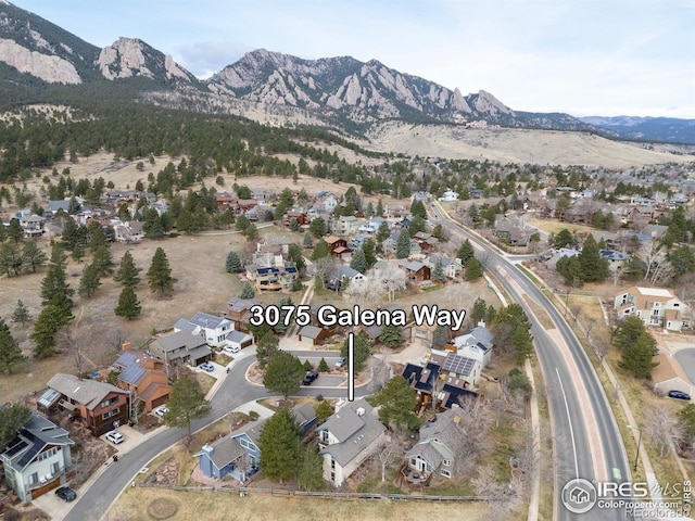 3075 Galena Way, Boulder, CO 80305 - view of property location featuring mountains and nearby suburban area