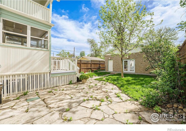 486 N Corona St, Denver, CO 80218 - view of patio featuring french doors