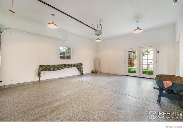 486 N Corona St, Denver, CO 80218 - garage with french doors and a garage door opener
