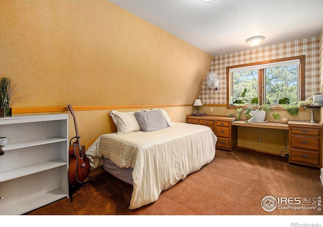 133 Rockledge Cir, Allenspark, CO 80540 - carpeted bedroom with wallpapered walls