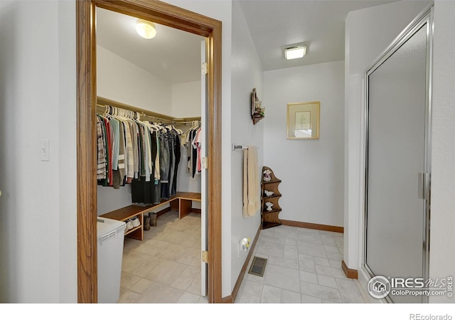 hallway with baseboards