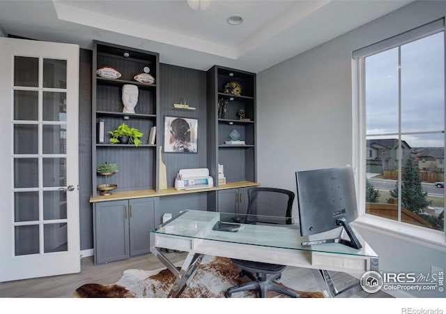 12917 Fox St, Broomfield, CO 80020 - office space featuring light wood-type flooring and a raised ceiling