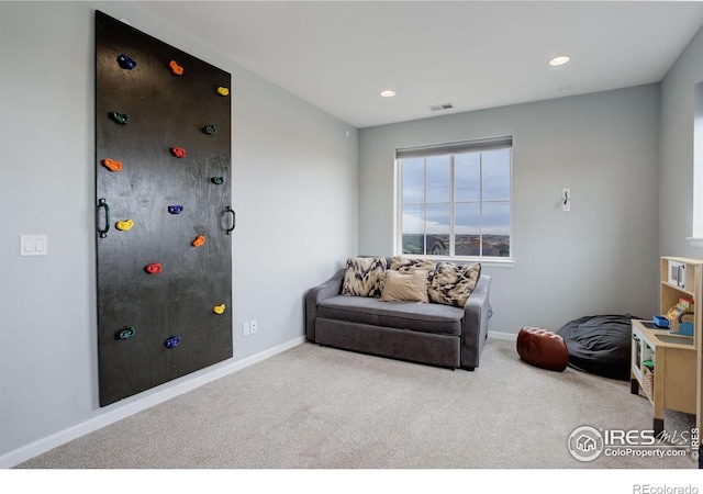 12917 Fox St, Broomfield, CO 80020 - sitting room with carpet, baseboards, and recessed lighting
