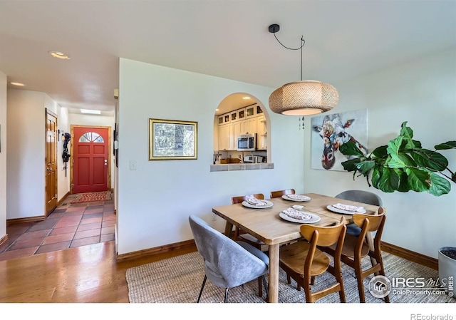 1149 Quince Ave, Boulder, CO 80304 - dining room with baseboards, wood finished floors, and recessed lighting
