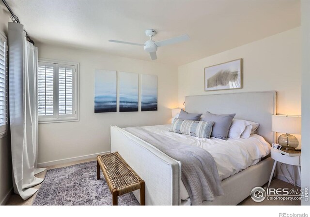 1149 Quince Ave, Boulder, CO 80304 - bedroom featuring baseboards and a ceiling fan