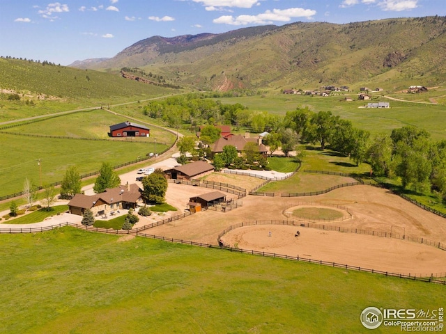 9840 Buckhorn Rd, Loveland, CO 80538 - overview of rural landscape with a pastoral area and a mountainous background