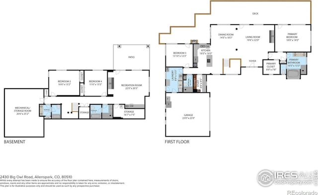 2430 Big Owl Rd, Allenspark, CO 80510 - floor plan / room layout
