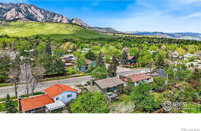 1350 Lehigh St, Boulder, CO 80305 - aerial view of residential area featuring a mountain backdrop