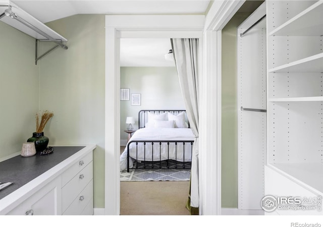 2424 4th St, Boulder, CO 80304 - walk in closet with carpet floors and vaulted ceiling