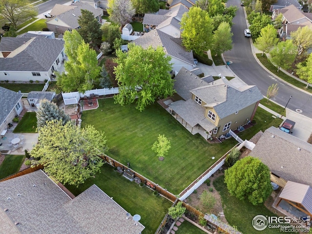 aerial perspective of suburban area