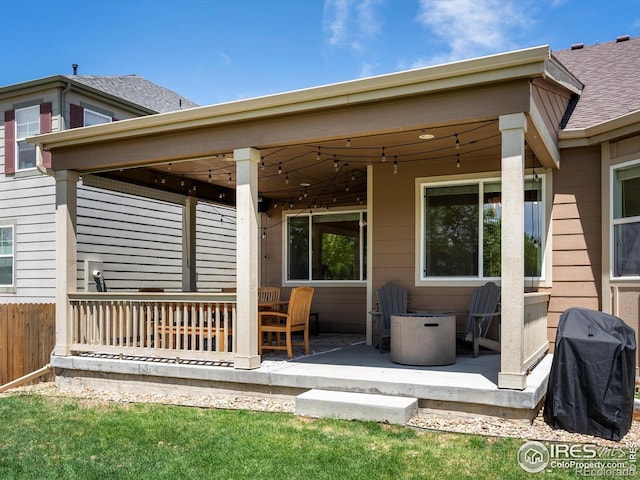 950 Sumner Way, Erie, CO 80516 - deck featuring a grill and fence