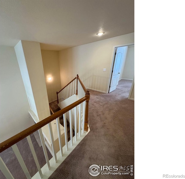 6608 W 3rd St Unit 35-58, Greeley, CO 80634 - hallway with an upstairs landing, carpet flooring, and baseboards