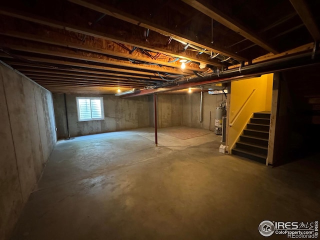 6608 W 3rd St Unit 35-58, Greeley, CO 80634 - basement featuring stairway and water heater