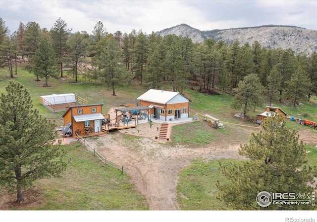 1095 Spruce Mountain Dr, Drake, CO 80515 - view from above of property with mountains and a forest
