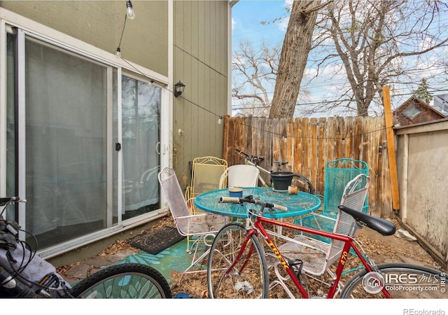 2315 Spruce St, Boulder, CO 80302 - view of patio / terrace with fence and outdoor dining area