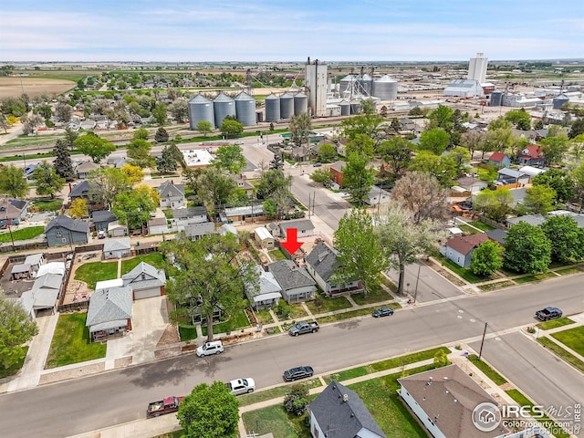 aerial view of residential area