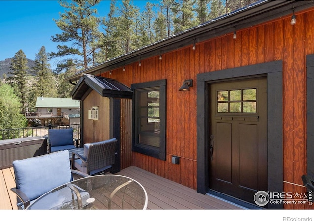 200 Falls Creek Dr, Bellvue, CO 80512 - view of wooden deck