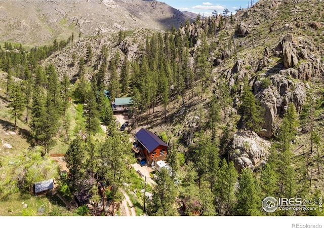 200 Falls Creek Dr, Bellvue, CO 80512 - aerial view of property and surrounding area featuring mountains