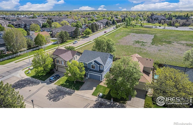 aerial view of residential area