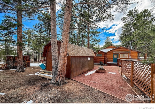 6 Norske Trl, Allenspark, CO 80510 - view of yard featuring a shed and an outdoor structure