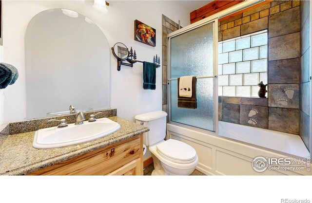 315 County Road 4454, Grand Lake, CO 80447 - full bath with vanity, toilet, and combined bath / shower with glass door