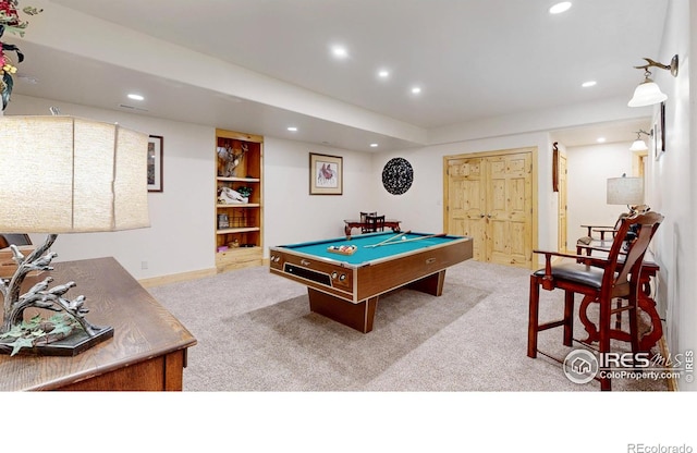 315 County Road 4454, Grand Lake, CO 80447 - playroom featuring carpet floors, recessed lighting, and billiards