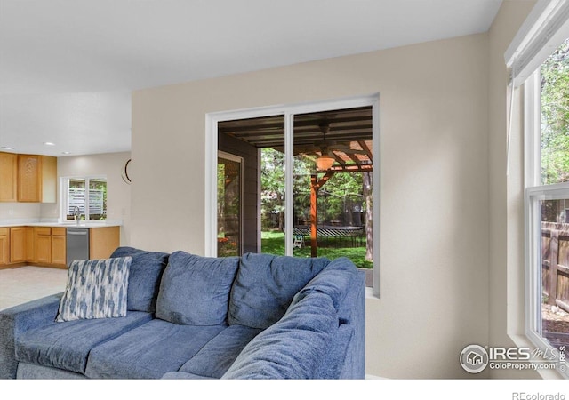 1724 Holeman Dr, Erie, CO 80516 - living room with plenty of natural light and recessed lighting